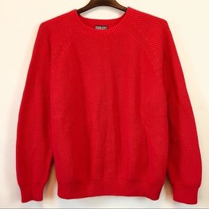 Lands’ End Sweater Rib Knit Red XL 46 - 48 Regular